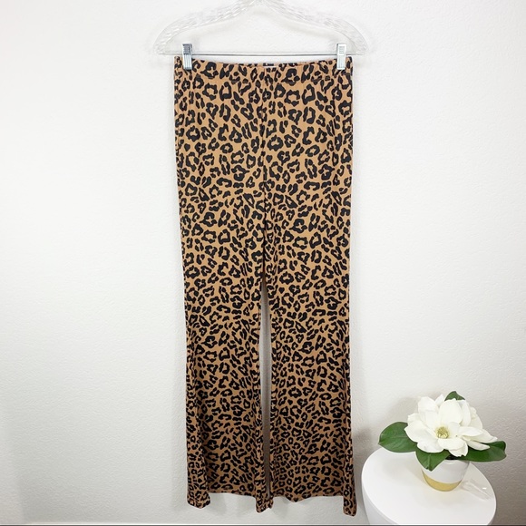 Beach Riot Leopard Natalie Bell Bottom Pants - Picture 2 of 7